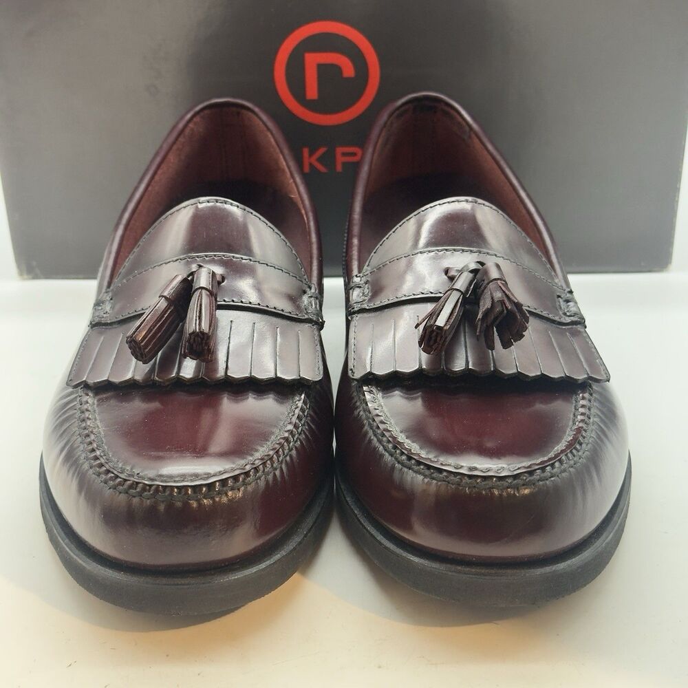 Rockport Appleton Kiltie Tassel Loafers Men’s 11 W Cordovan Leather Shoes NEW - Picture 4 of 12